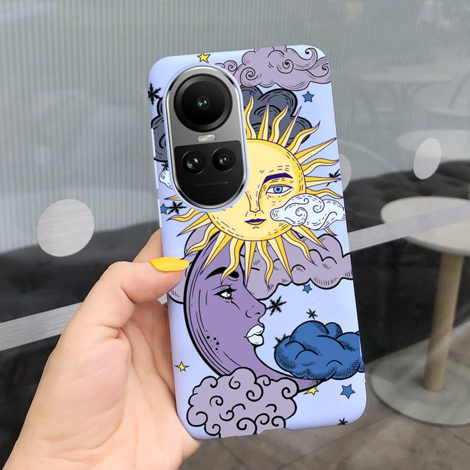 Case For Oppo Reno10 Pro Global Version Cover Bumper For Reno 10 10Pro 5G CPH2531 CPH2525 Soft TPU Capa With Cartoon Print Etui