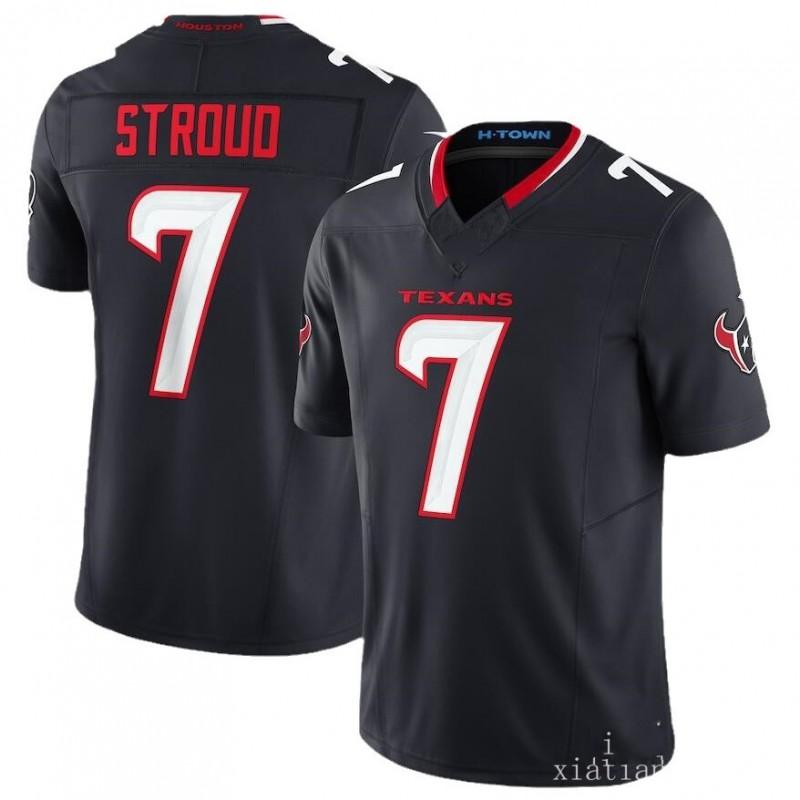 Vintage Texans Football Jersey 7 Stroud 3 12 24 51 Mens Retro Sports Shirt