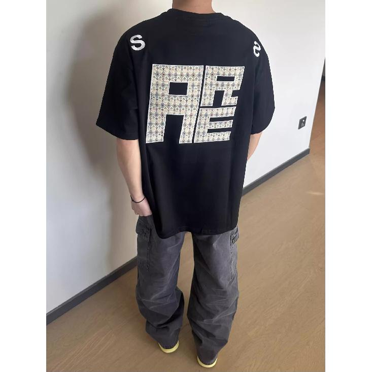 Летняя футболка с коротким рукавом, мужская футболка с принтом в виде граффити на английском языке, стильная футболка из хлопка, модный брендовый топ