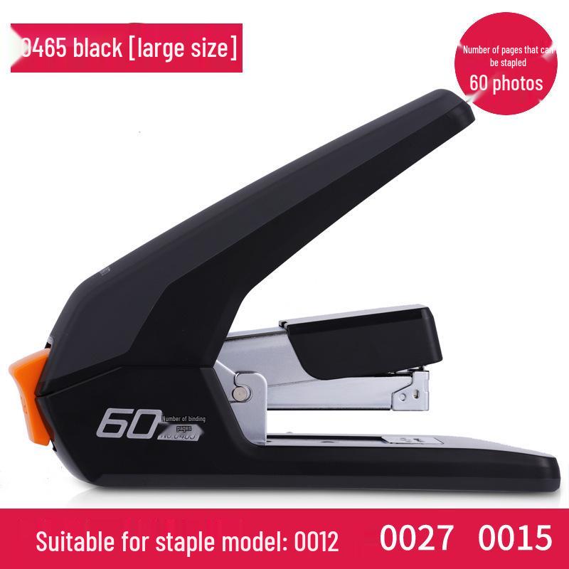 Deli Stationery Student & Office Labor-Saving Stapler, Large & Medium Sizes, Thickened Design