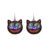 Black Cat Luminous Halloween Pendant Electric LED Skull Earrings  All Saints' Day