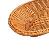Storage Basket Food Grade Quick Drainage Oval Safe Curved Artificial Rattan Braided Food Basket Household Supplies