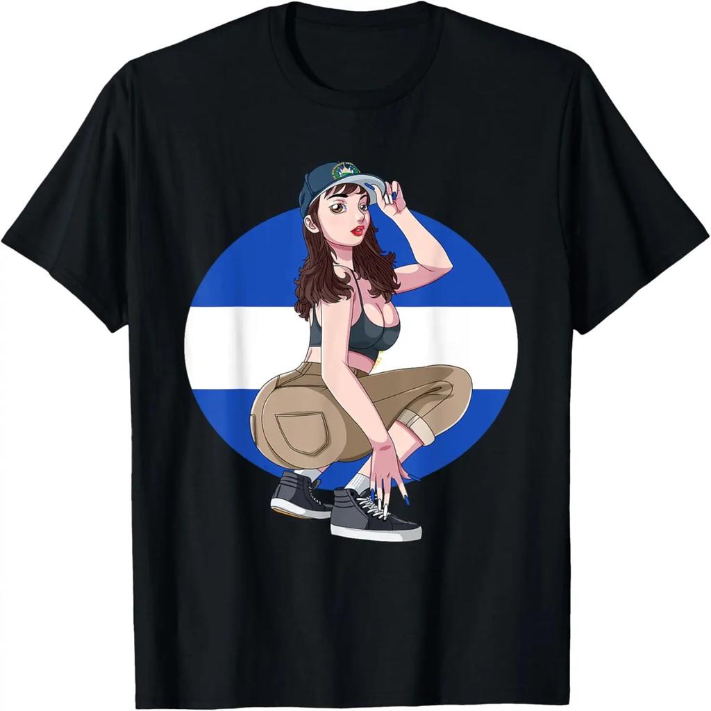 Red & Black Lips Pattern Stripes Dots Print Lipstick Gift T-Shirt