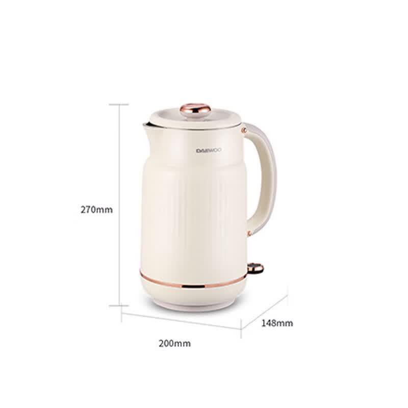 DAEWOO 1.5L 304 Stainless Steel Electric Kettle CN plug (adapter included)