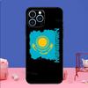 Чехол для телефона с флагом Казахстана для iPhone 16 15 11 12 13 14 Pro Max Mini X XS XR Plus SE2 Funda Coque Capa Cover