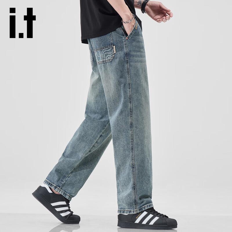 Izzue it Мужские джинсы из лиоцелла Tencel свободного кроя