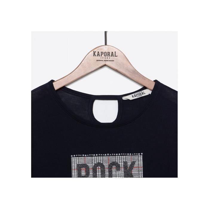 T-Shirt Fille - KAPORAL - Manches Longues - Bleu - Taille 10 Ans - 100% Viscose