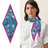 Fashion Forest and Deer Printing Diamond Scarf Brand Silk Scarf Woman Luxury Bandana Headband Hijab Foulard Neckerchief Shawl