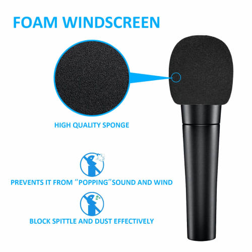 SUNMON SM58 Microphone Shock Mount Holder with Foam Windscreen, Vibration and Noise Absorbing, Pop Filter, Ideal for SM58-LC and SM58-CN Dynamic Micro
