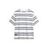 Li Ning Weekend Youth High Street American Vintage Simple Versatile Striped Drop Shoulder Round Neck Cotton Summer Short Sleeve T-Shirt AHSU655-1
