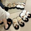 2025 Autumn and Winter New Design Fluffy Slippers Children Internet Celebrity Fashion Muffin Bottom Niche Versatile Cotton