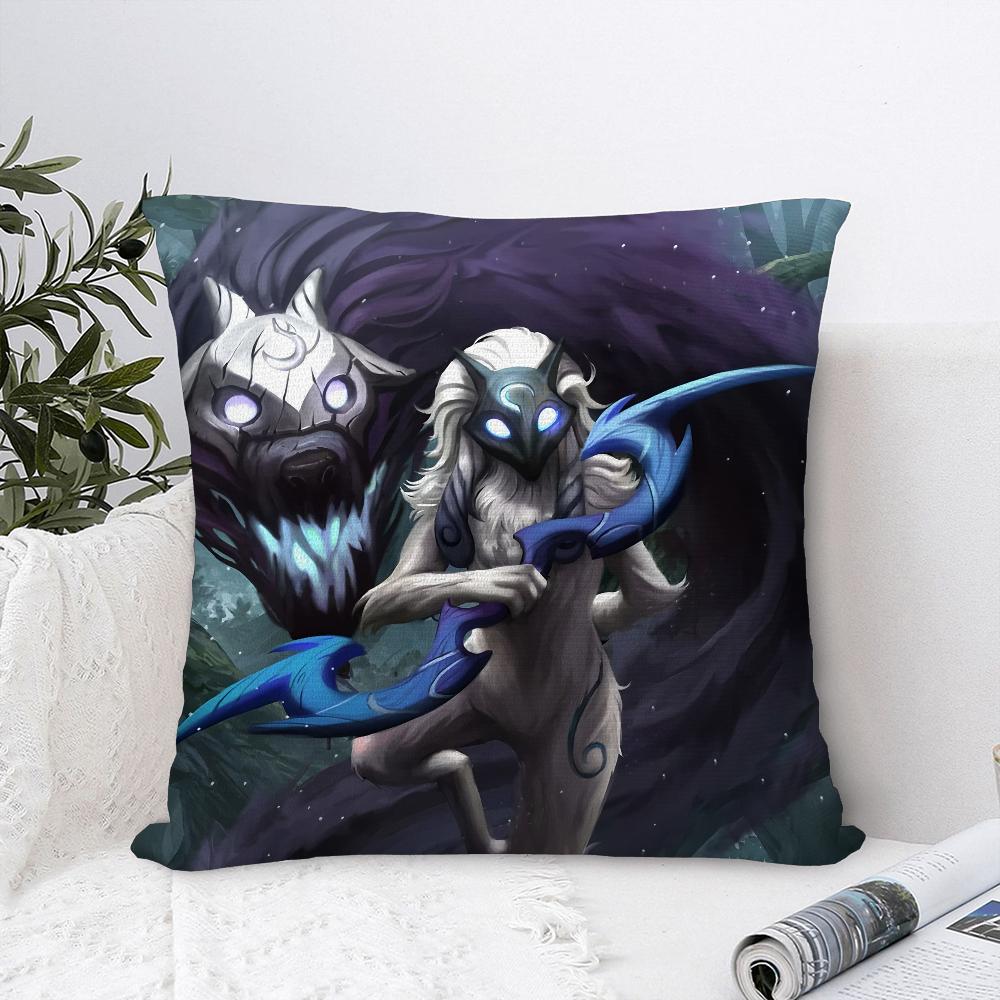 K-Kindred LOL Игровая Наволочка Декоративная для Дивана Домашний Двусторонний Принт Плюшевая Квадратная Наволочка для Подушки Декор Подушки Чехол