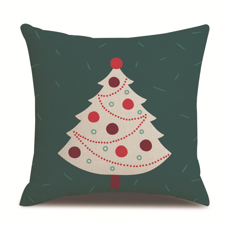 Рождественская креативная односторонняя наволочка для подушки, льняная наволочка для подушки для гостиной, наволочка для диванной подушки, прикроватная наволочка