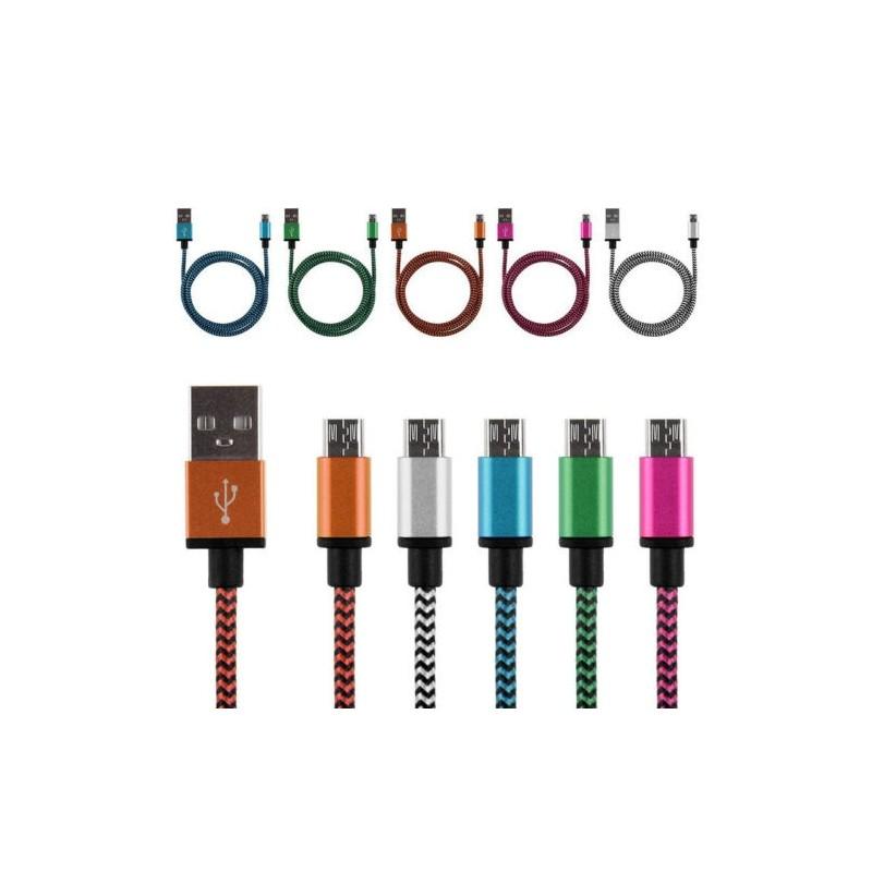 Вневременной дизайн 3/6/10 футов Алюминиевый плетеный кабель Micro USB для синхронизации данных и зарядки для вашего телефона Android