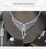 Комплект свадебных украшений из корейского циркона: 3A Fashion Wings ожерелье и аксессуары к платью - комплект из четырех предметов для свадеб и ужинов