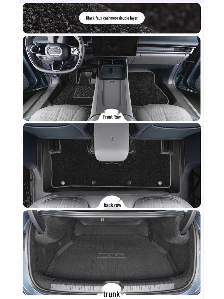TPE коврики для пола Lynk & Co 07, полный комплект, модель 2024 года, аксессуары для интерьера