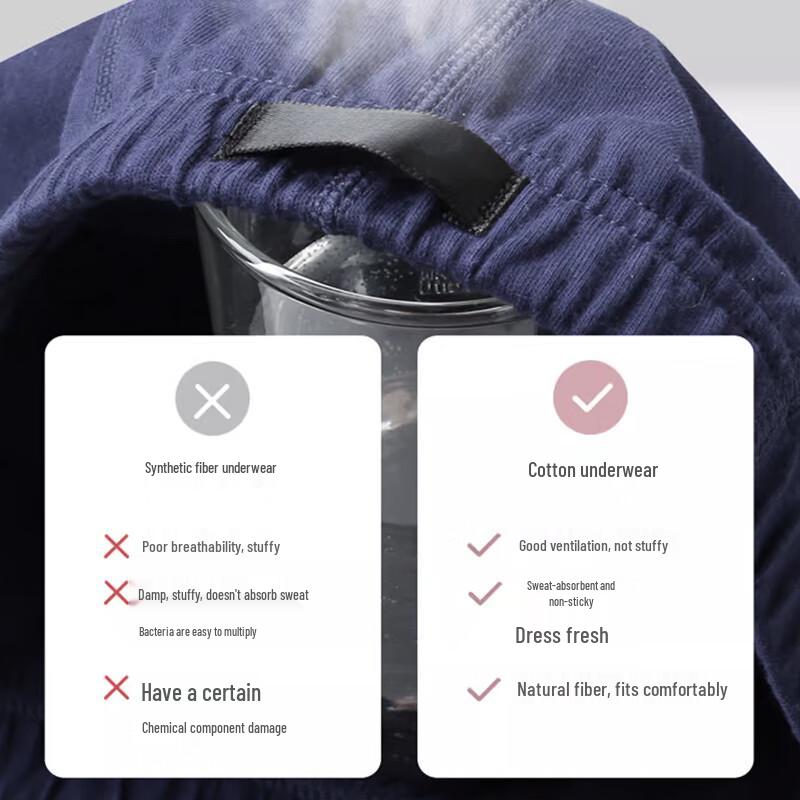 Nanjiren Мужские трусы-боксеры из чистого хлопка (Роскошная серия)