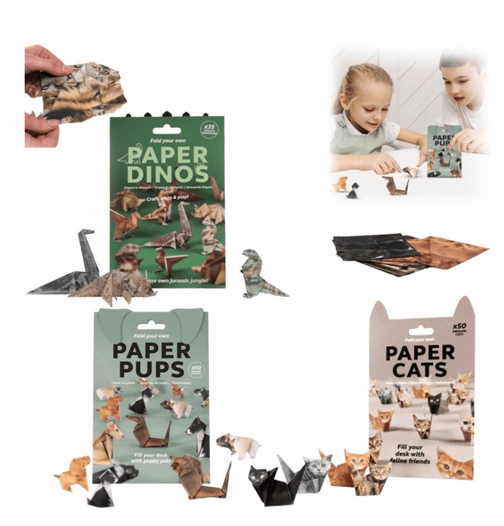 150/100/50 шт. Сделай сам Бумажные Кошки Собаки Динозавры Складные Животные Креативный Набор для Оригами Ручная Работа для Взрослых и Детей Милый Подарок