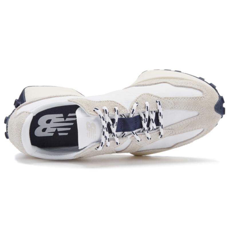 New Balance 327 Бело-лунный темно-синие кроссовки MS327RF1