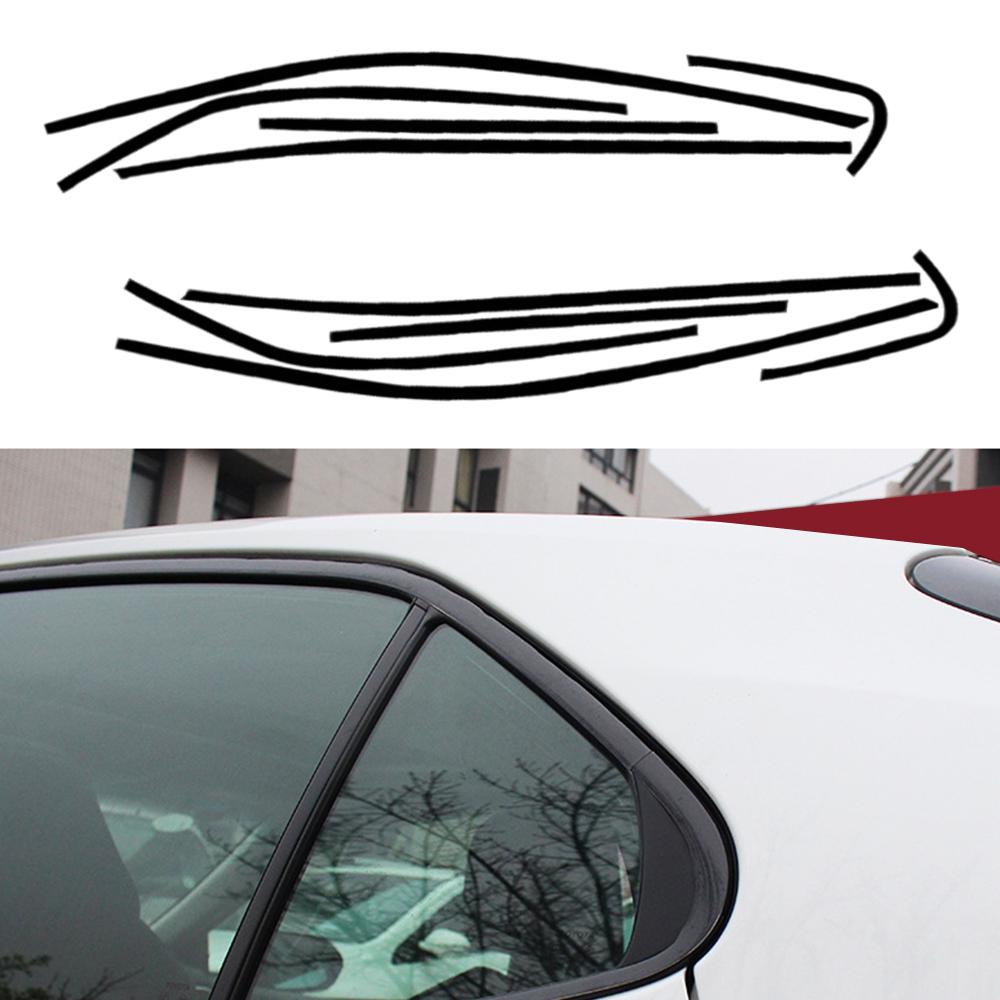 Car Sun Protection Stickers Chrome Delete Blackout Window Trim Stickers for Toyota Camry 2018 2019 2020 2021 2022 2023