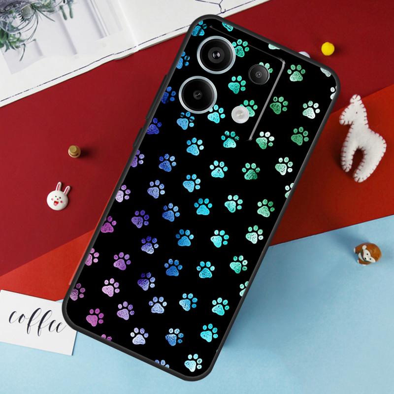 Чехол с лапками кошки и собаки для Xiaomi Redmi Note 14 Pro 13 12 11 10 15 Pro Plus Redmi 15 14C 10C 12C 13C 15C