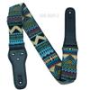 New Vintage Adjustable Boho Style Embroidered Leather Guitar Strap for Ukulele Electric Acoustic Guitar Bass Guitar Accessories