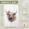 Cow Kitchen Towels Set of 2 Highland Cow Fingertip Towels Soft Kitchen Dish Towel for Bathroom Spa Decor Laundry Room