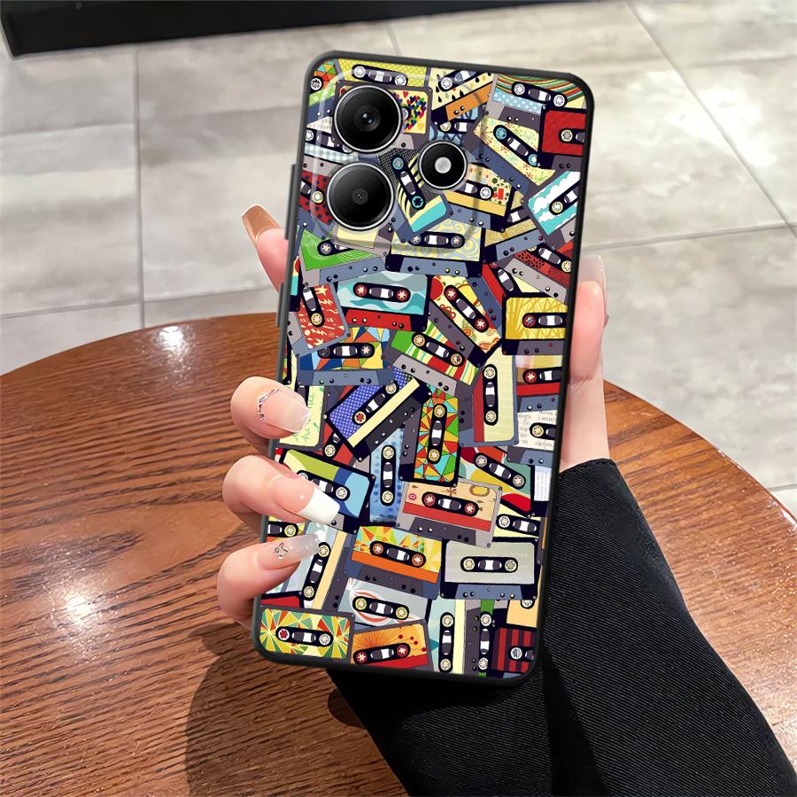 Чехол со счастливым узором из лент для Xiaomi Poco F3 F4 F5 C50 M3 M4 Pro X3 X4 X5 C51 M5 C65 Мягкая задняя крышка для телефона