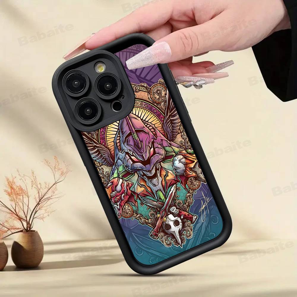 Чехол для телефона с аниме E-Evangelions для IPhone 17 16 15 14 13 12 11 Air Plus Pro Max Мягкая задняя крышка