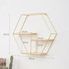 Золотая Шестиугольная Железная Настенная Декоративная Полка