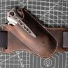 Cowhide/Leather Fold Knife Tool 106*56.3mm Leather Sheath Holder Flashlight Case  Outdoor Equipment