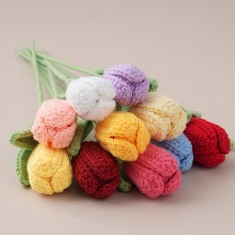 Crochet Flowers Crochet Bouquet Creative Finished Handmade Plant  Graduation Bouquet