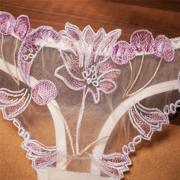 Peony Lace Ladies' Seamless Underpant Low Waist Thong Sexy Lingerie For Women Women's Underwear Transparent Panties