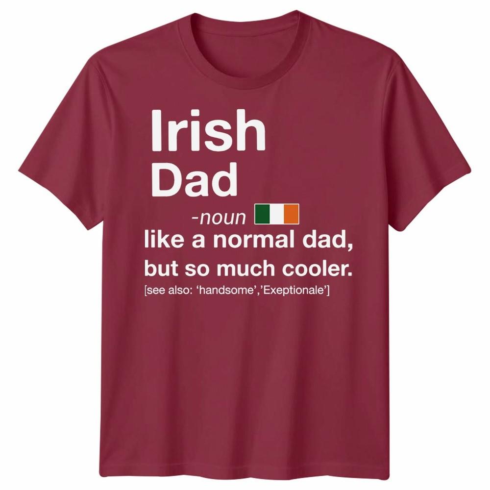 Irish Dad Definition Fathers Day Shamrock Ireland Flag Unisexs Unisexs T Shirt