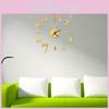 Современные аналоговые 3D настенные часы-наклейка с зеркальной поверхностью и цифрами для домашнего декора