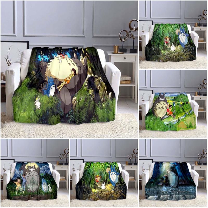Японский Amime Тоторо Мой сосед Тоторо мультфильм 3D мягкое одеяло легкое фланелевое одеяло