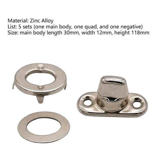 5 комплектов застежек-кнопок с гальваническим покрытием, устойчивых к коррозии, из цинкового сплава, износостойких застежек-кнопок для транспортировки