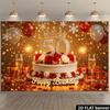 2D plane 50-year-old golden red birthday background cloth jewelry number 50 crown cake stylezyc