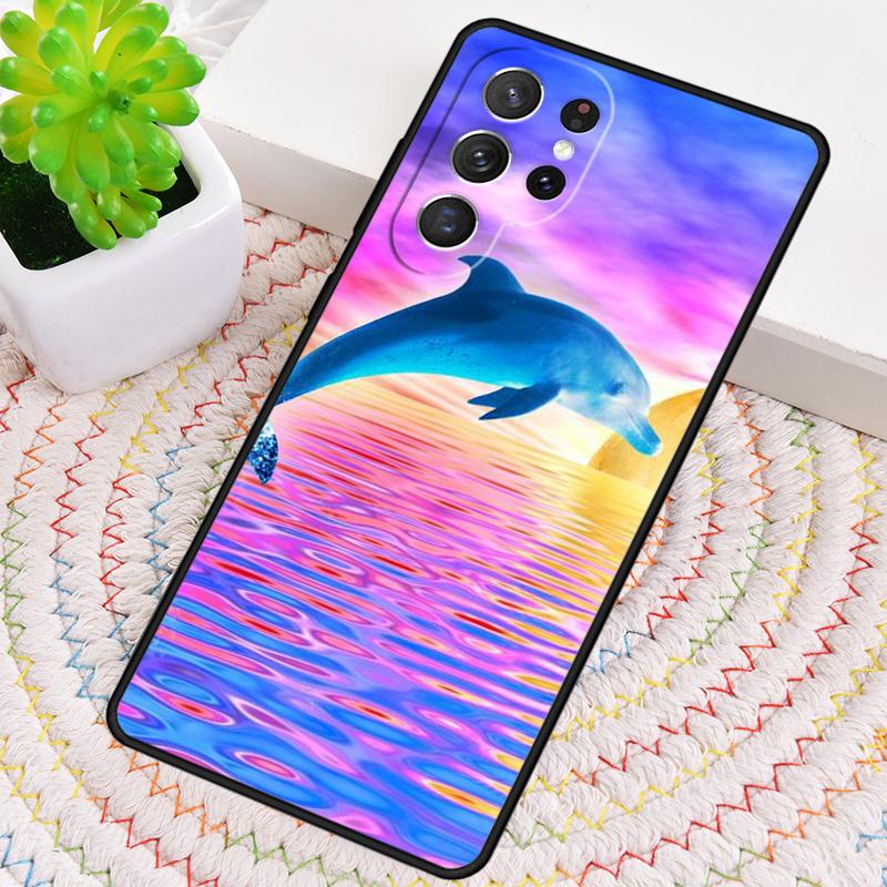 Милый Чехол для Телефона с Животным Дельфином для Samsung Galaxy note 10 pro S26 Ultra S23 S24 FE S25 S21 S22 PLUS ударопрочный Чехол