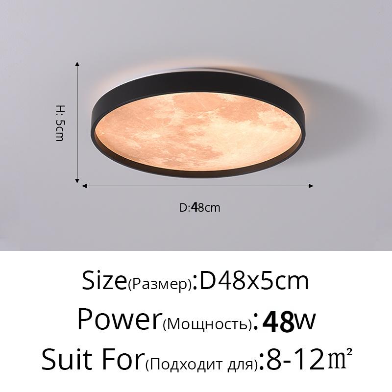 Современные креативные потолочные светильники с луной, светодиодные потолочные люстры, простые круглые светильники для столовой, детской комнаты, спальни, проход, внутренний домашний свет