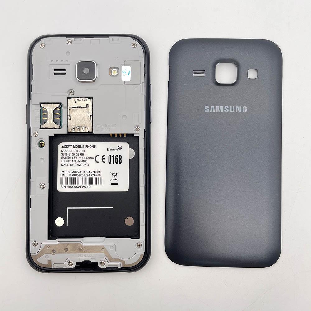 Восстановленный сотовый телефон Samsung Galaxy J1 J100 3G Android 512 МБ ОЗУ 4 ГБ ПЗУ GPS двухъядерный мобильный телефон 4,3 дюйма