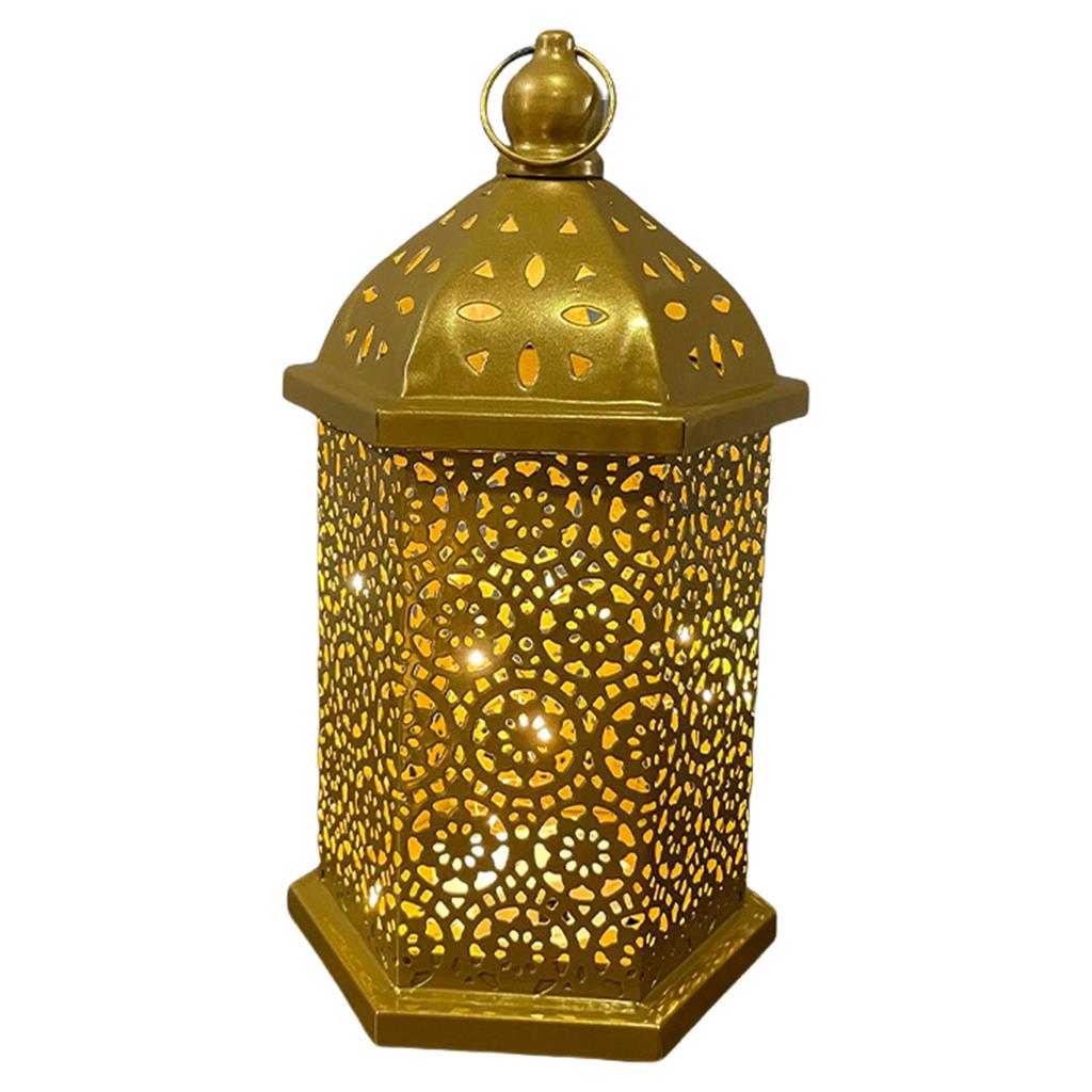Middle East Arab Vintage Iron Art LED Lanterns Hanging Lamp Hollowed Out Metal LED Hanging Lighting for Home Decors
