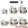 2D flat printing 2pcs Window Curtains Easter Bunny Cross Flowers Digital Printed Polyester Drapes Birthday Party Use for New