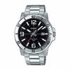 MTP-VD01D-1BV Men's Enticer Stainless Steel Black Dial Casual Analog Sporty Watch