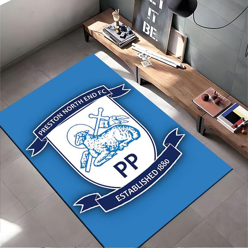 Preston North End FC Logo Carpet suitable as a non-slip mat for the living room or bedroom sofa