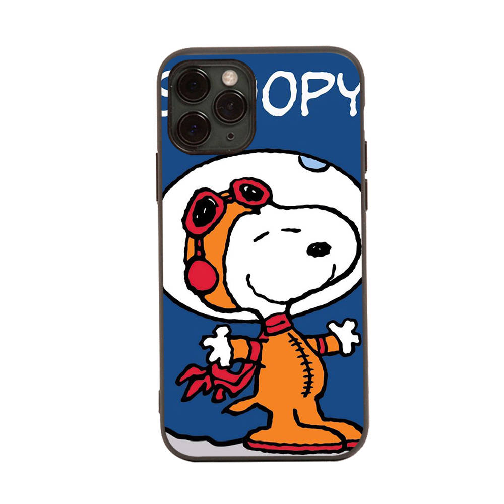 Черный чехол SM12 Cut Snoopy для OPPO Reno 8 6 5 4 Pro Plus Find X3 A17 A3 A31 A38 A40 A53 A54 A55 A74 A76 A78 A77 A80 A94 A95 A96 Lite