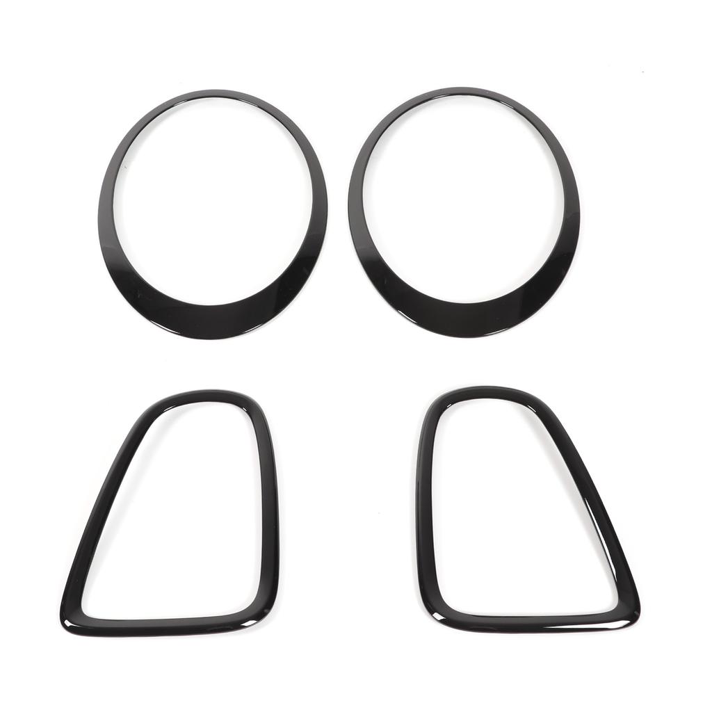4 шт. Глянцевые черные накладки-окантовки фар и задних фонарей, замена для Mini R56 R57 R58 R59 Cooper S JCW 2007–2015