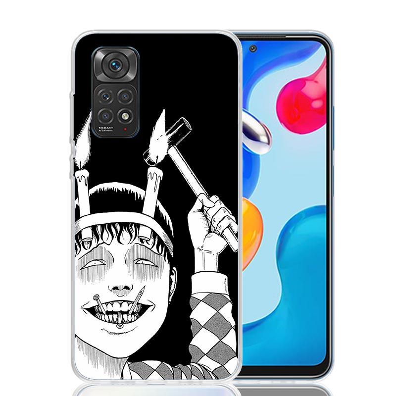 Японский Хоррор Комикс Аниме Чехол для Телефона Для Xiaomi Redmi Note 15 14 13 12S 12 Pro Plus 11S 11E 11 11T 10S 10 Искусство Мягкий Узор Cov