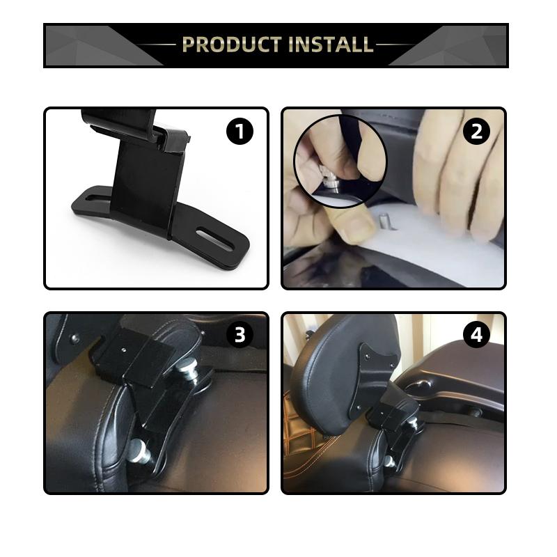 Передняя подушка спинки водителя из кожи, мотоциклетные аксессуары для Harley Touring CVO Electra Road Street Glide Road King 09-22