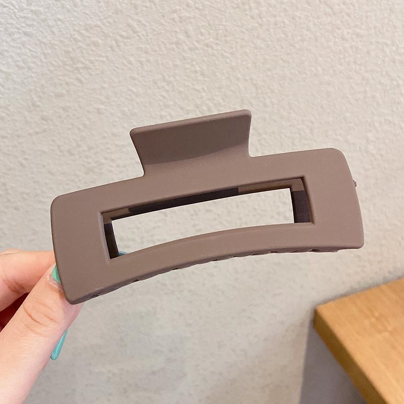 Простые квадратные геометрические матовые зажимы для волос, ацетатные заколки для волос, женские полые зажимы для хвоста, инструменты для укладки макияжа, головные уборы